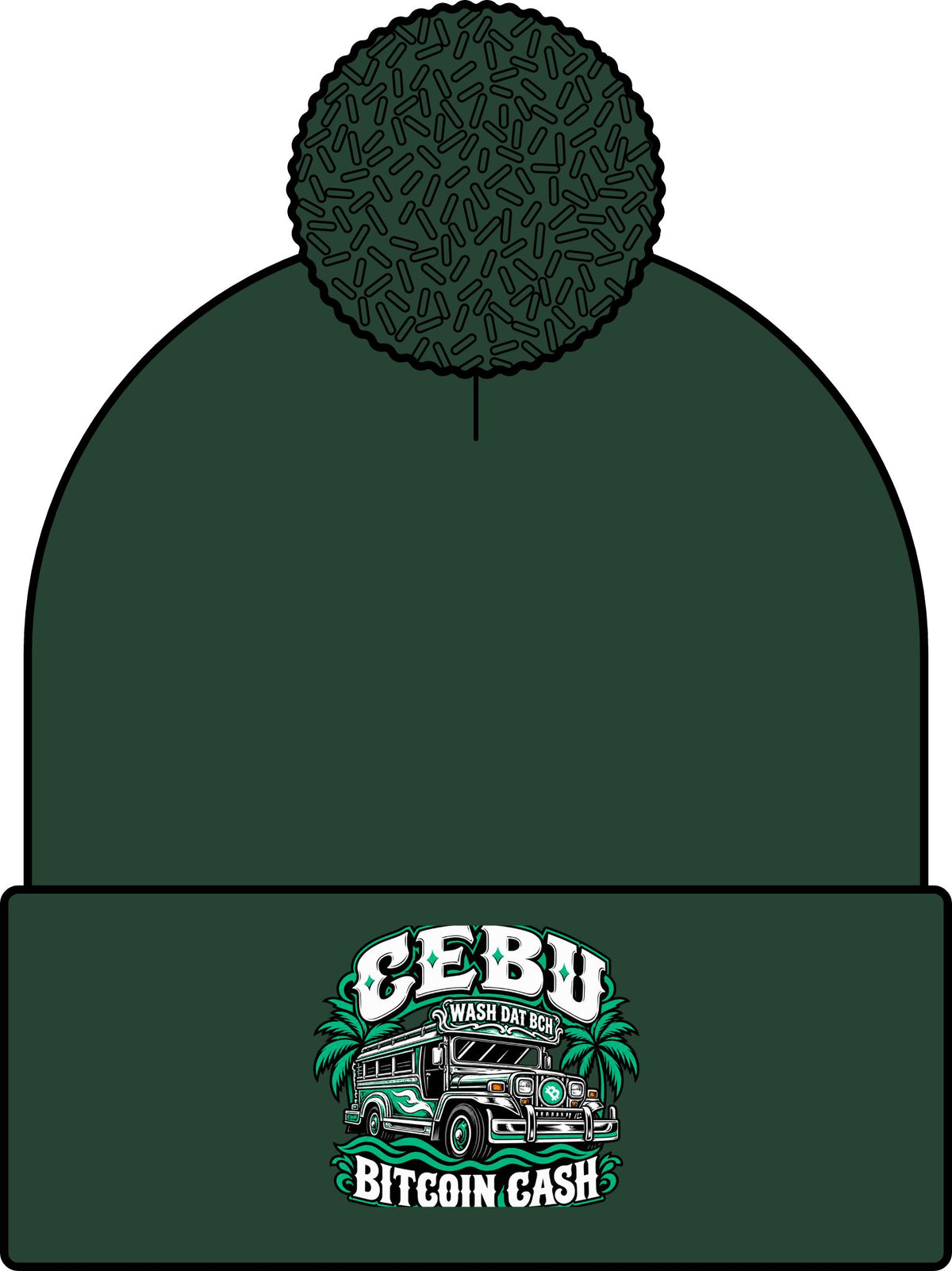 WASH DAT BCH — Cebu Pride Skullie (Green/White)