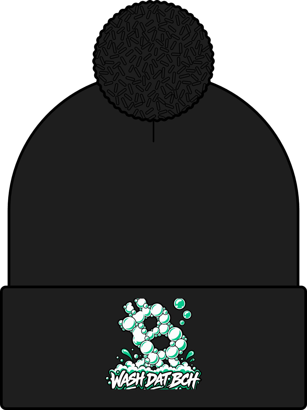 WASH DAT BCH — Bubble Cash Skullie (Green/White)