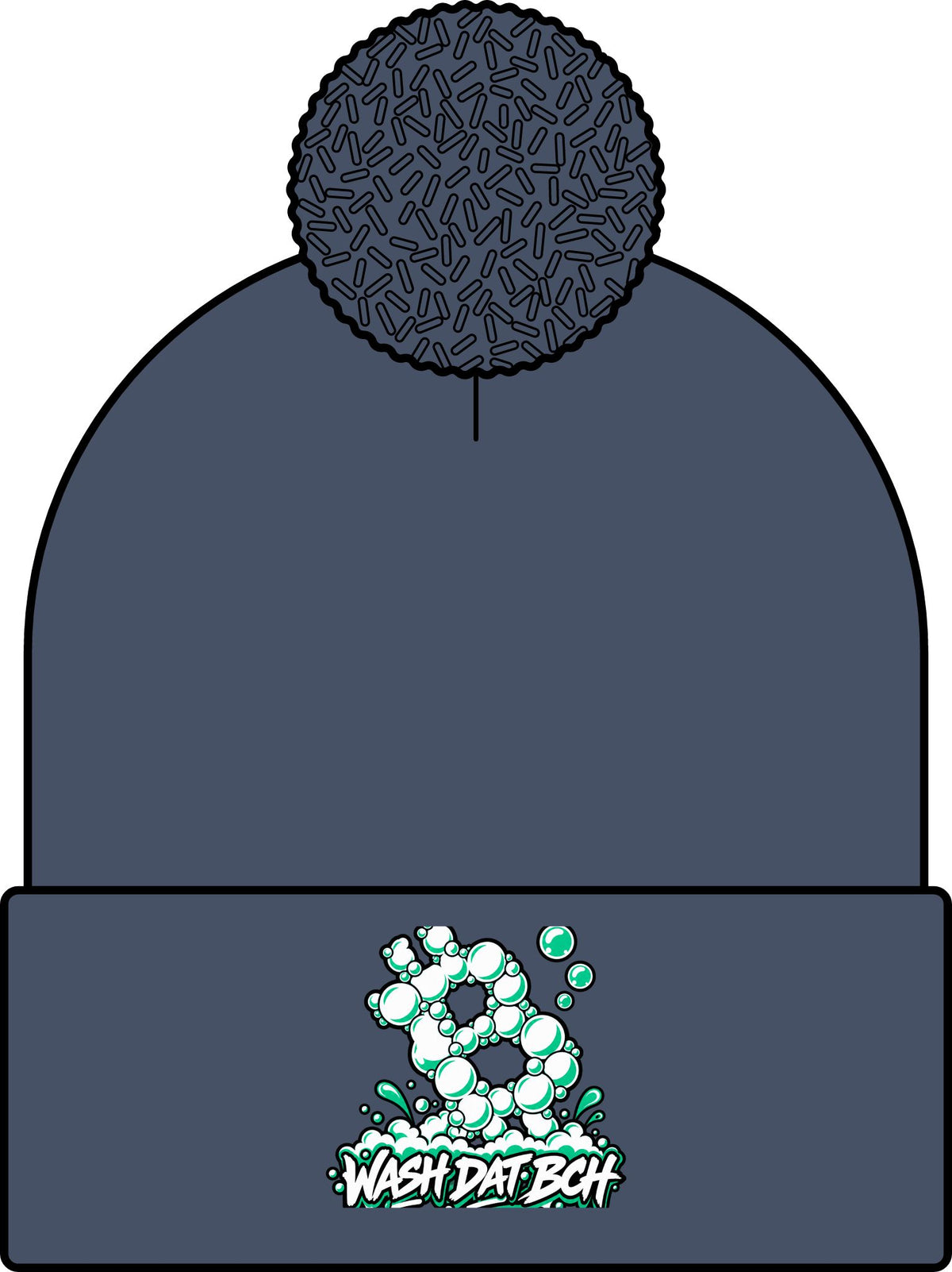 WASH DAT BCH — Bubble Cash Skullie (Green/White)