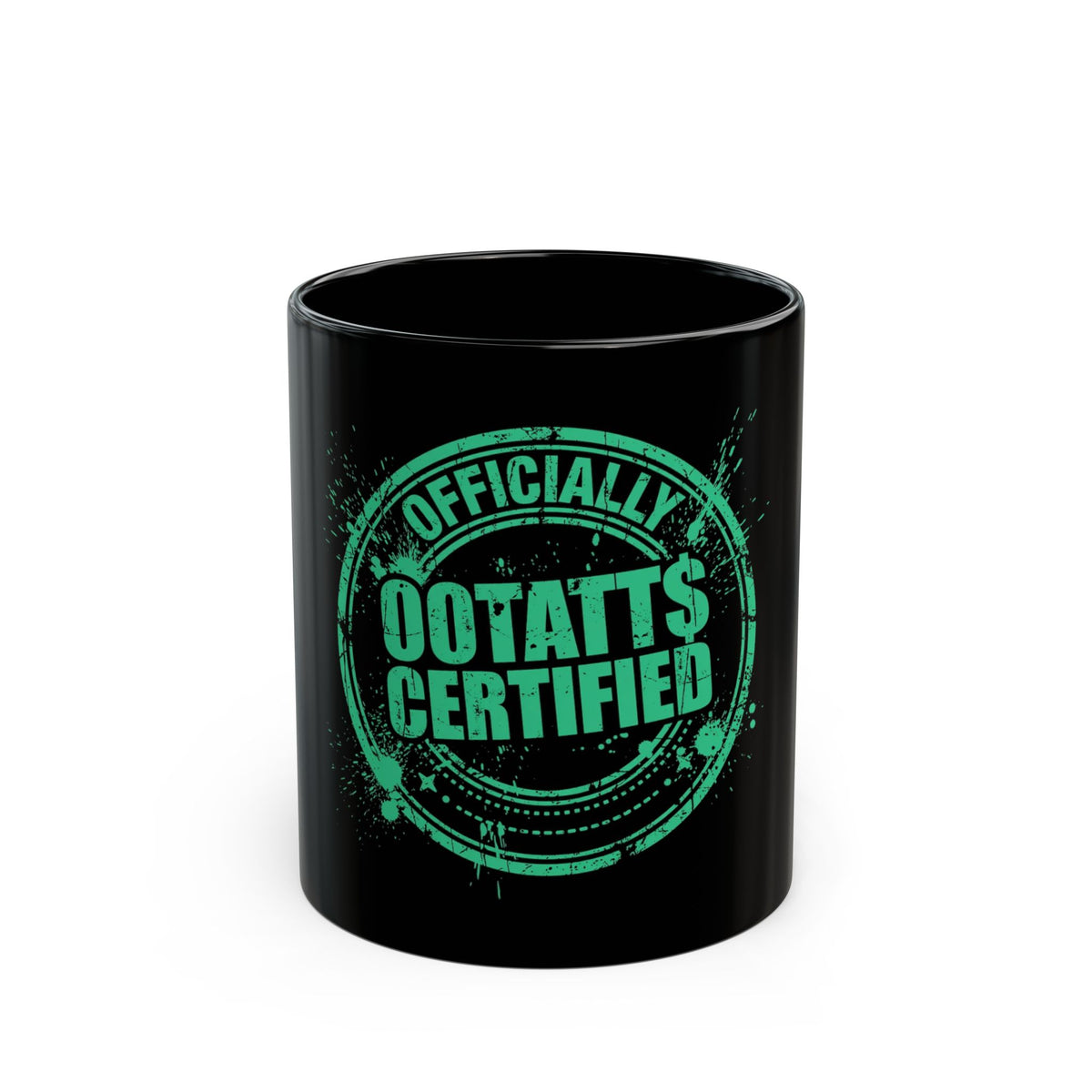 Certified Stamp Black Mug