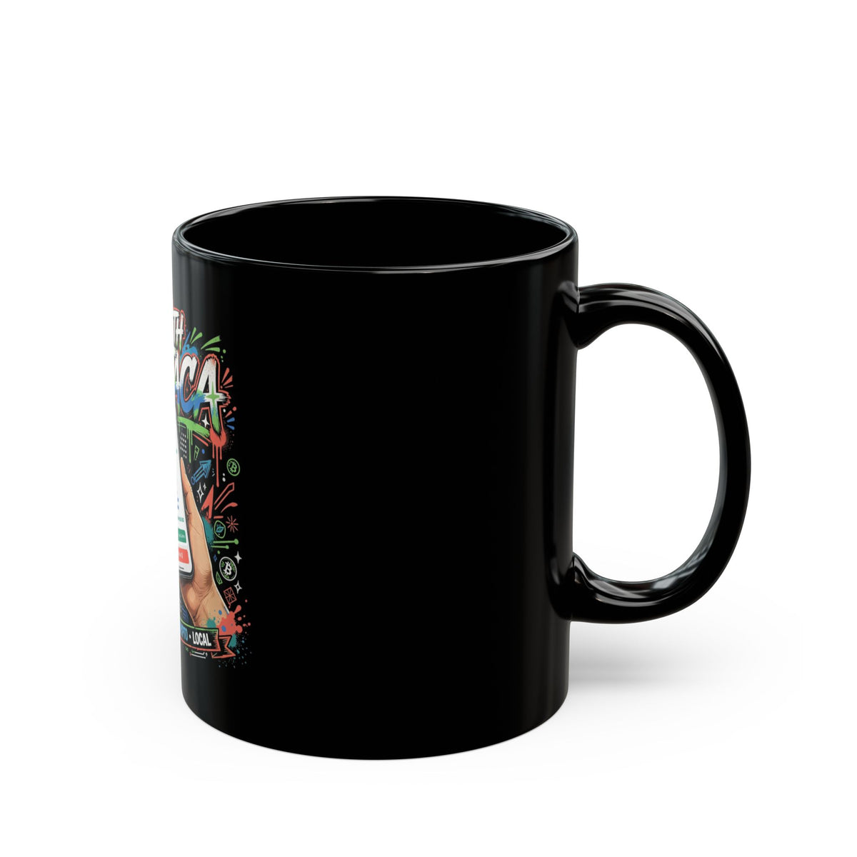 Pay with Paytaca Black Mug