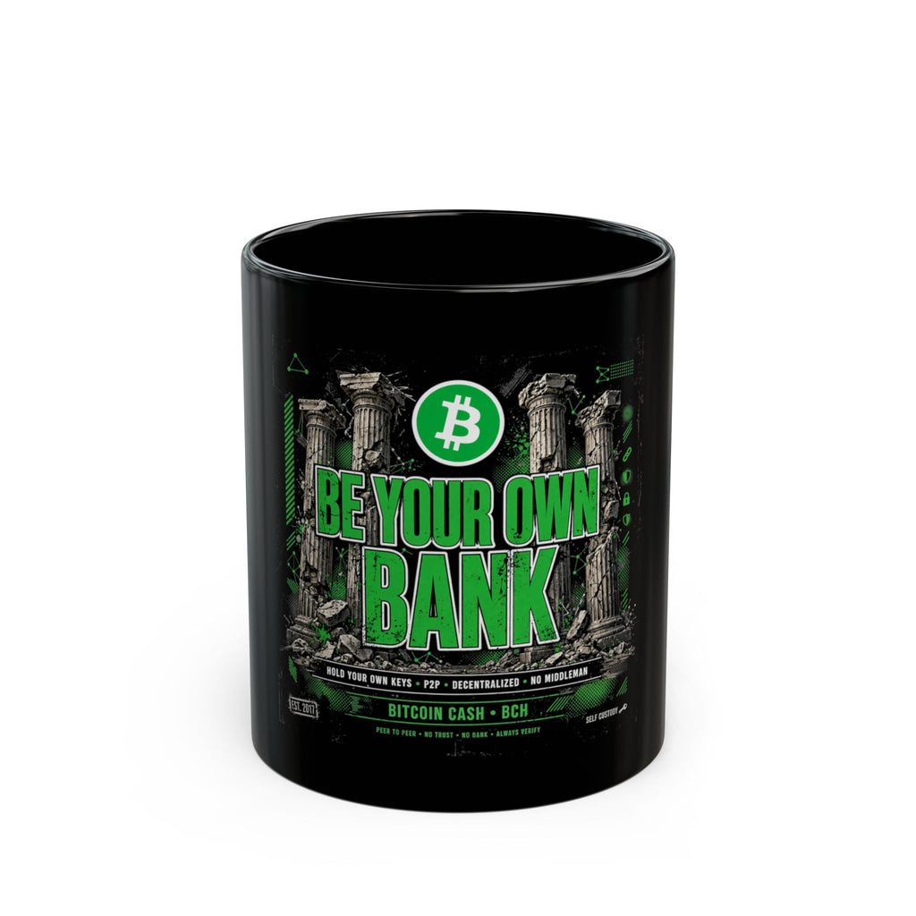 Be Your Own Bank Black Mug