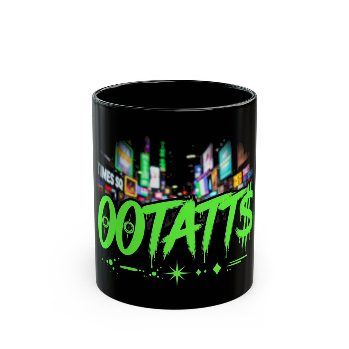 00TATT$ Times Square Black Mug
