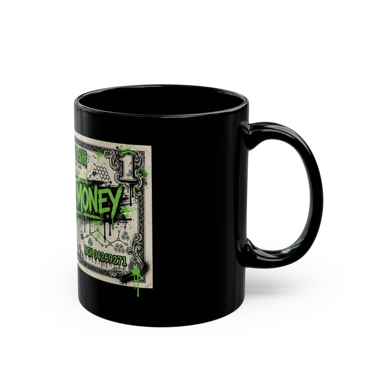 Real Money Bill Black Mug
