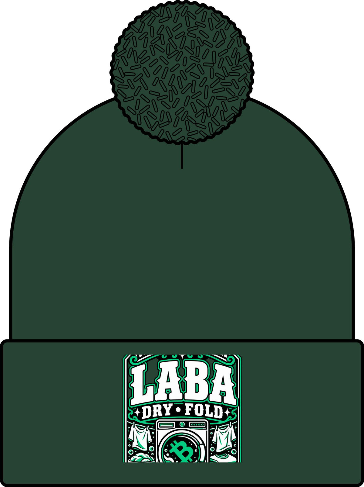WASH DAT BCH — LABA DRY FOLD Skullie (Green/White)