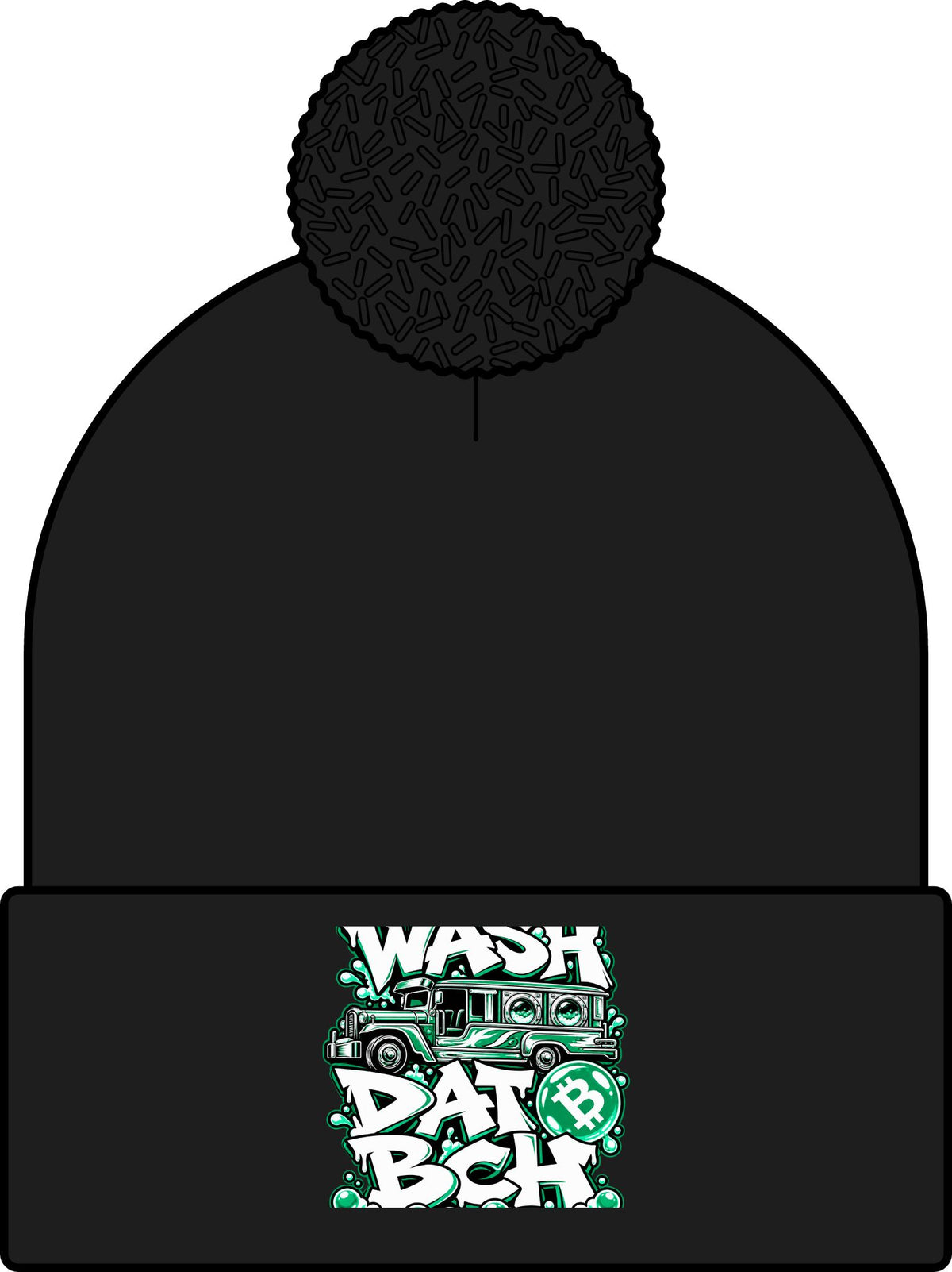 WASH DAT BCH — Hero Skullie (Green/White)