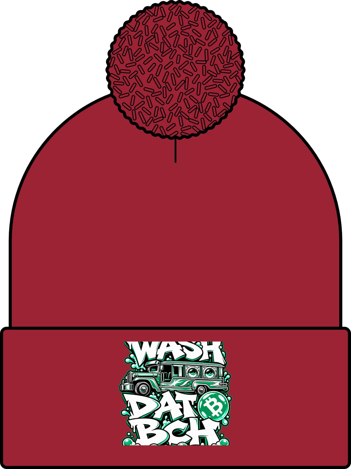 WASH DAT BCH — Hero Skullie (Green/White)