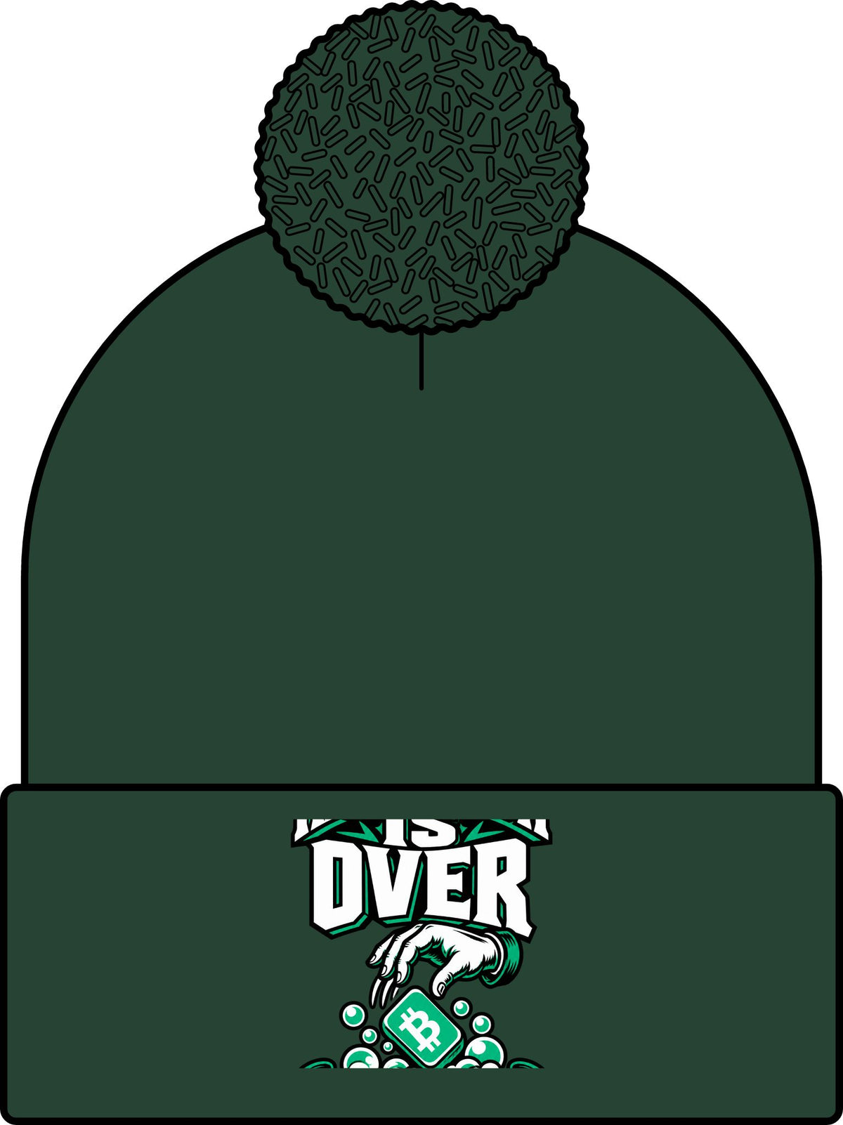 WASH DAT BCH — HANDWASH IS OVER Skullie (Green/White)