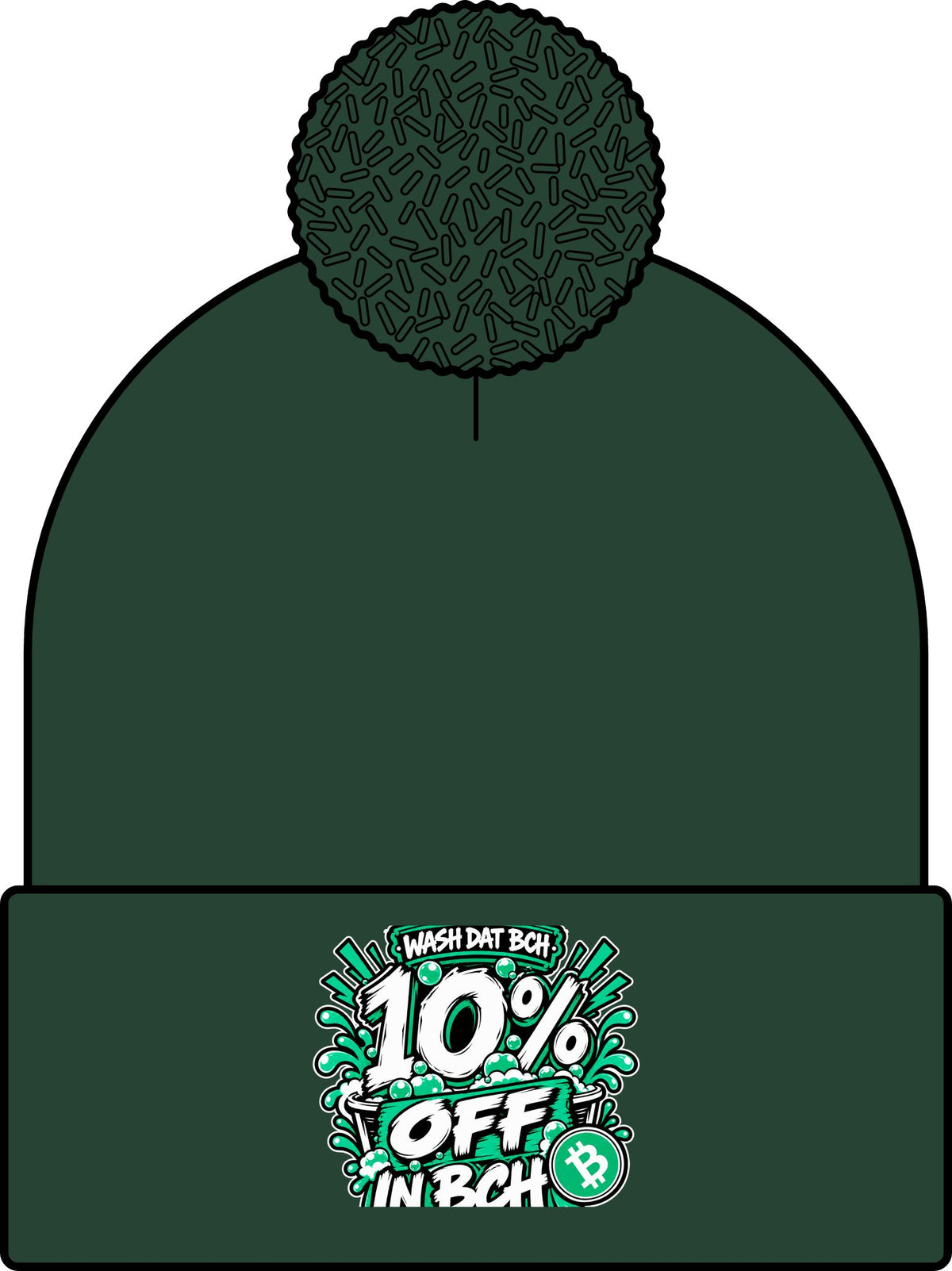 WASH DAT BCH — 10% OFF IN BCH Skullie (Green/White)