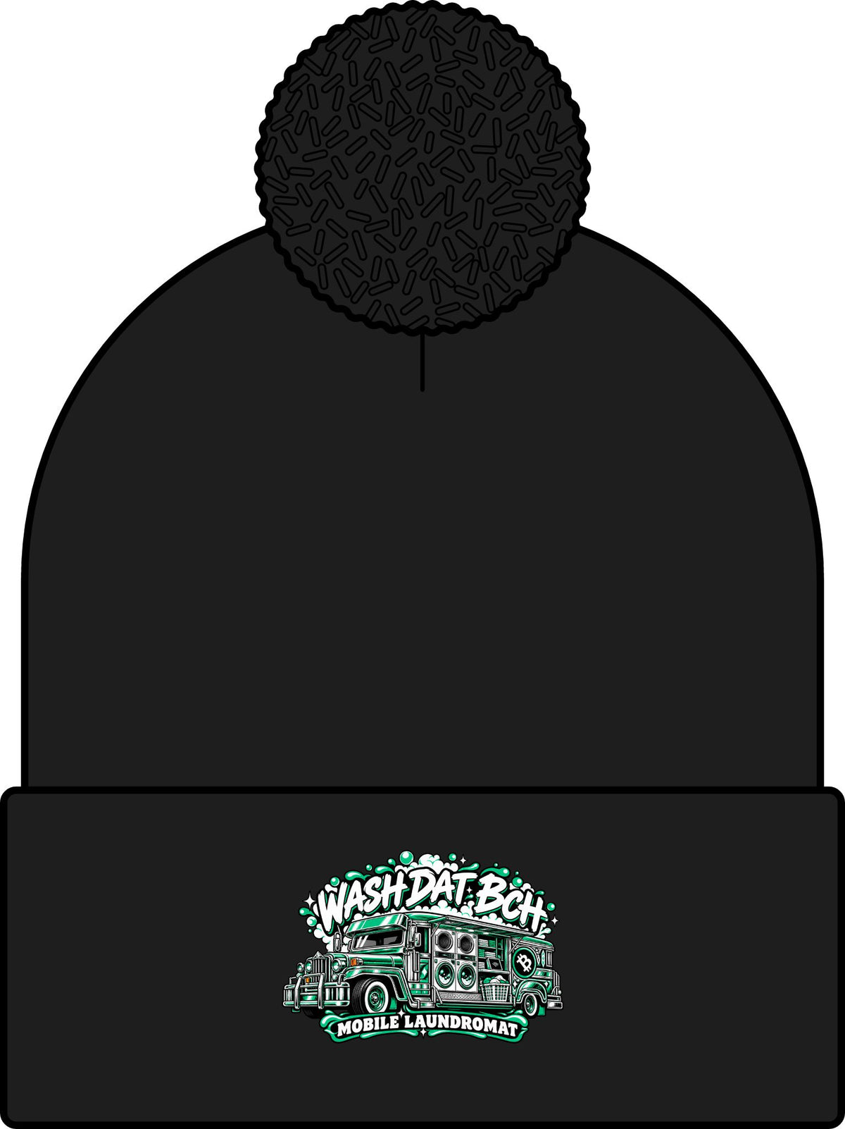 WASH DAT BCH — Inside the Jeepney Skullie (Green/White)