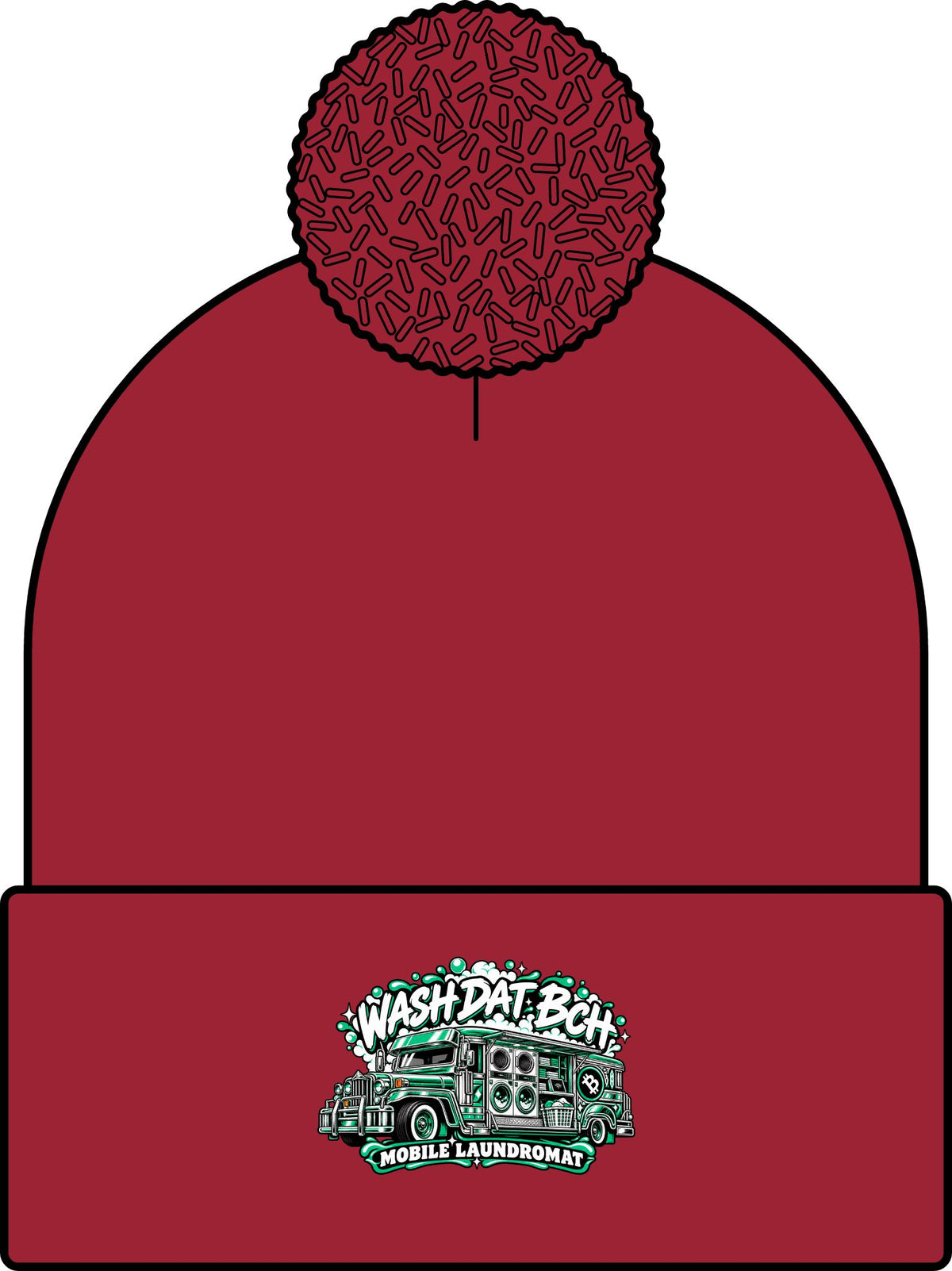 WASH DAT BCH — Inside the Jeepney Skullie (Green/White)