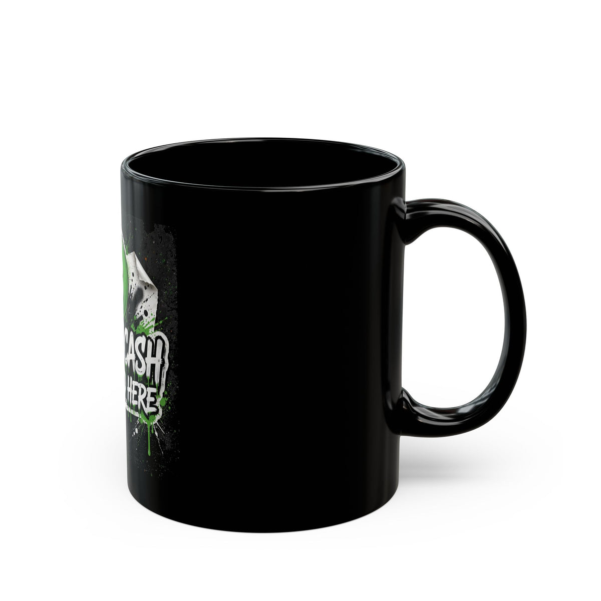 Accepted Here Black Mug